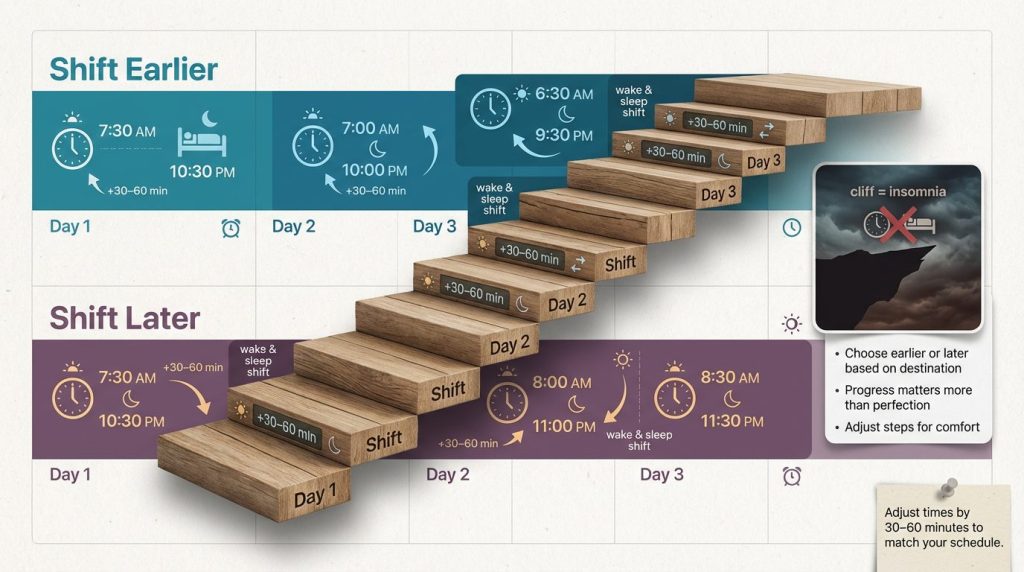3‑day jet‑lag adjustment timeline